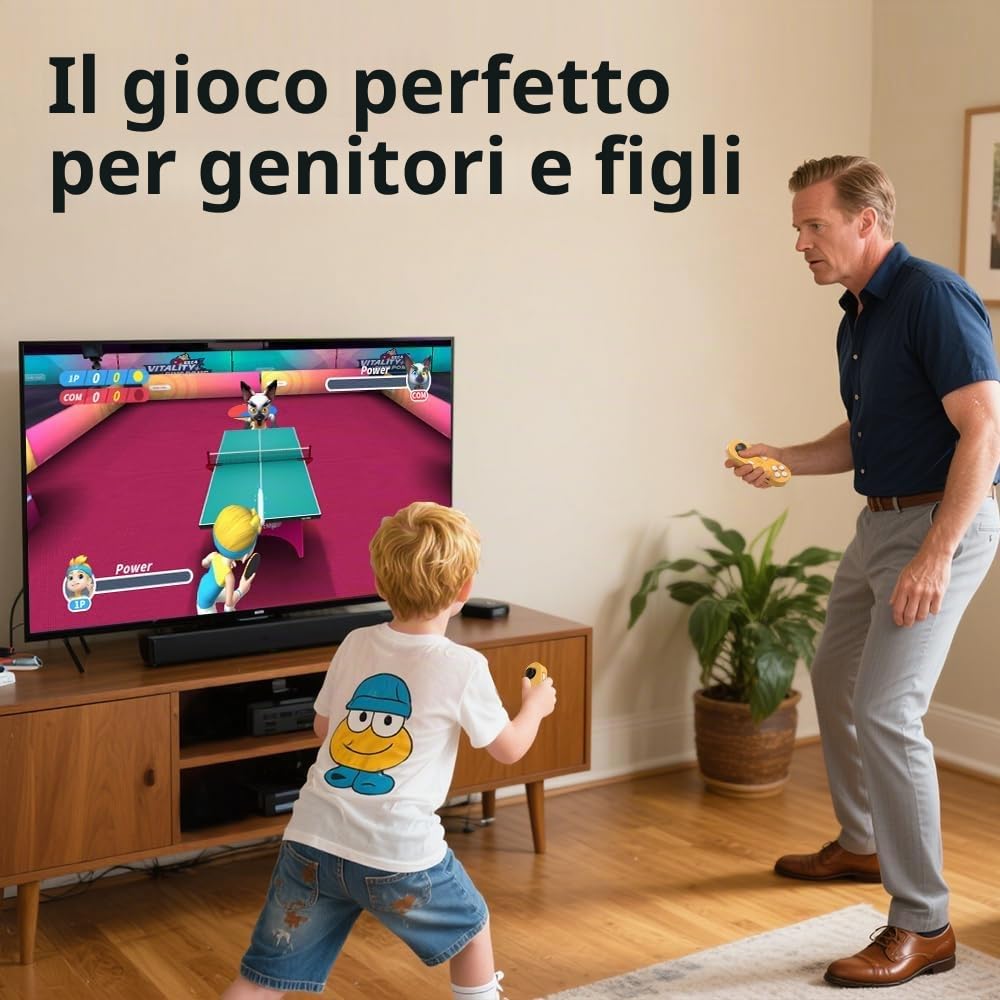 Console di gioco TV, console video da 4 GB di RAM+64 GB di ROM, macchina con controllo somatosensoriale senza fili, Plug and Play, interattivo per bambini e adulti, per serate di gioco, feste e date