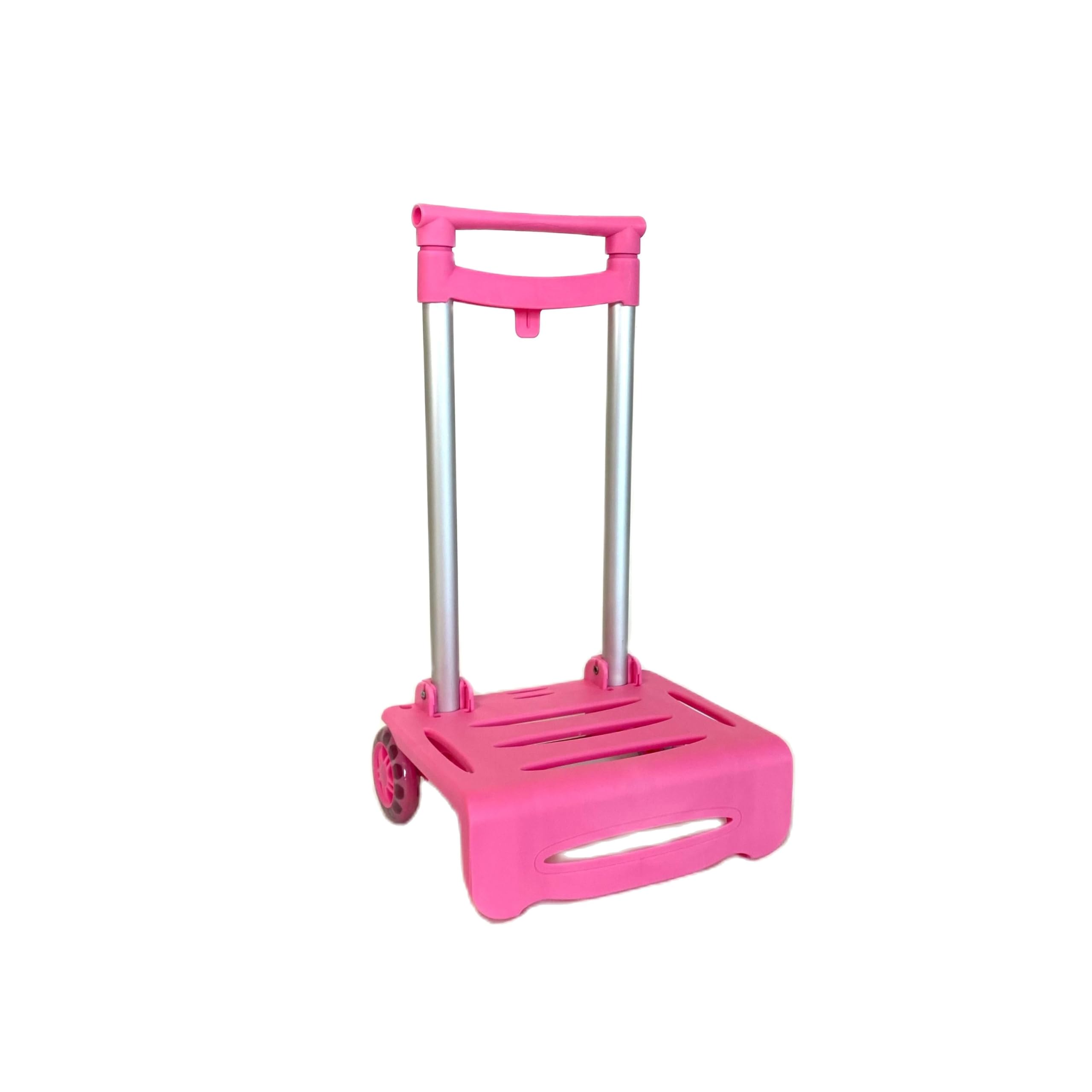 DEVESA Carro Mochila Escolar para Niño y Niña Plegable y Resistente - Carrito Plegable con Ruedas para Mochilas Escolares - Trolley Escolar - D202 (Rosa)