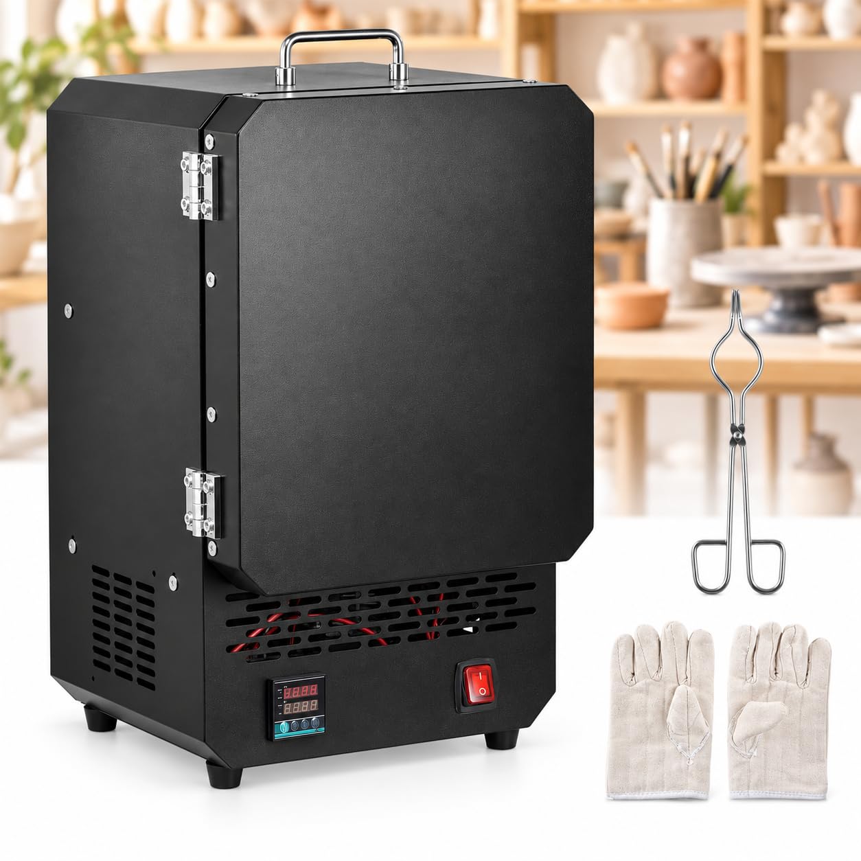 Forno per Ceramica Da Casa 1500 W, PID, Design da Tavolo NoTimer