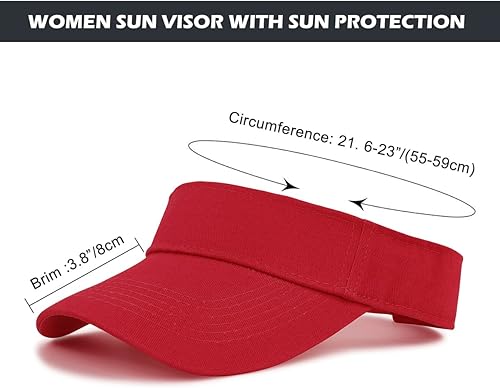 Miniatura 5 de Komorebi Viseras para mujer, unisex, con visera para el sol, gorras ajustables para correr, protección solar de verano, sombrero de tenis para
