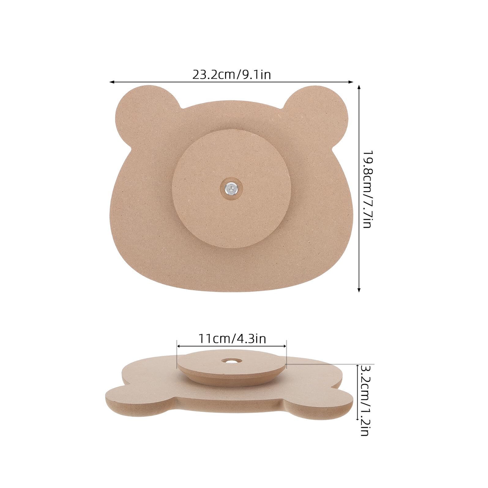 Stampo in Ceramica a Forma di Orso in Legno Base, Strumento Artigianale per Modellare Piatti in Argilla, Resistente e Adatto per Laboratori Creativi e attività Manuali