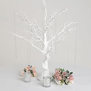 Tableclothsfactory 34" White Manzanita Centerpiece Tree + 8 Acrylic Bead Chains