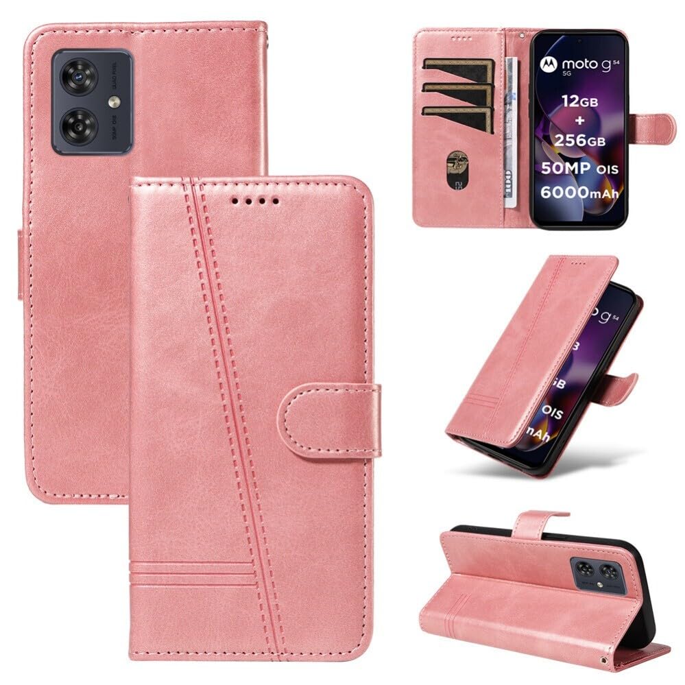 Étui pour Moto Edge 60 5G or rose protection chic pour le quotidien