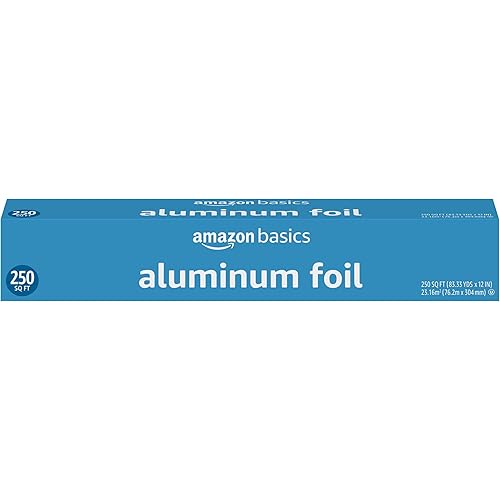 Amazon Basics Aluminum Foil, 250 Sq Ft, pack of 1 (Previously Solimo)