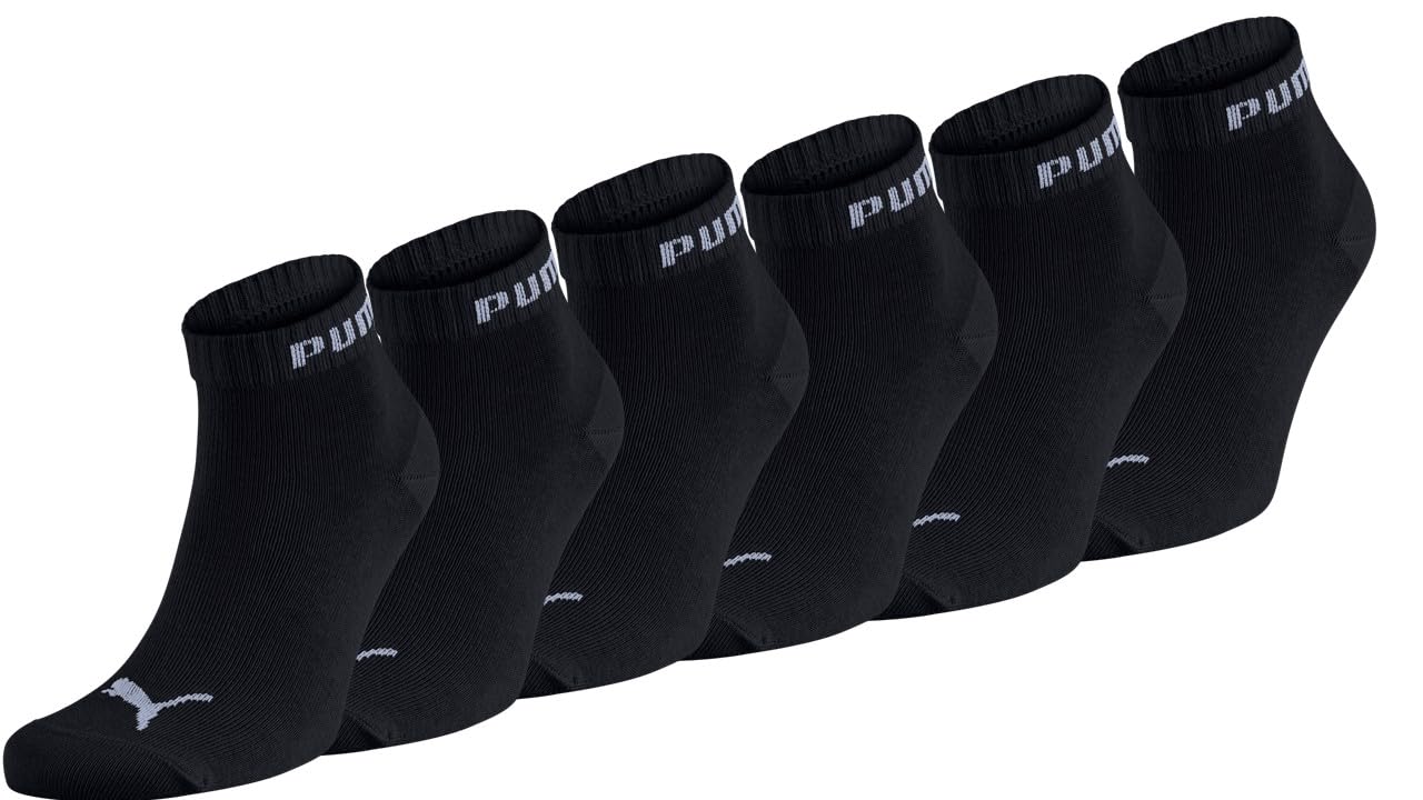 PUMA Unisex Sportsocken Quarter 6er Pack – Statement Edition Größe 43-46, Black