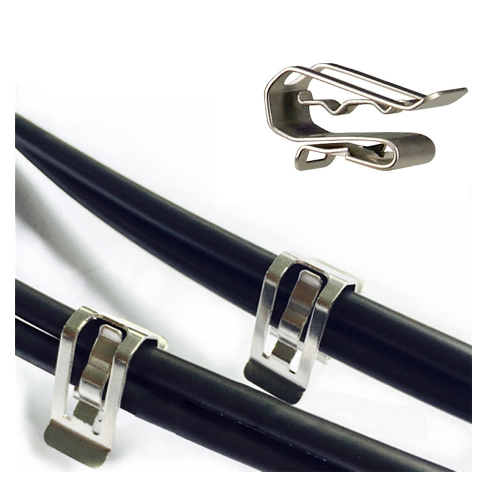 PV. Clip per Cavi Clip per Cavi solari per strutture a Pannello Solare Montaggio (Size : 200 Pieces)