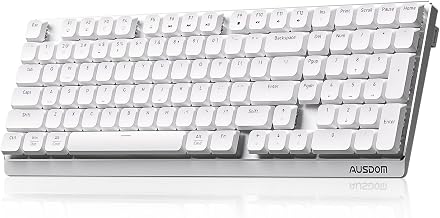 AUSDOM Wireless Mechanical Silent Office Keyboard, Low-Profile Linear Switches, Tri-Mode BT/2.4G/USB-C Computer Keyboard with Number Pad, Hot Swappable Illuminated Performance Keyboard