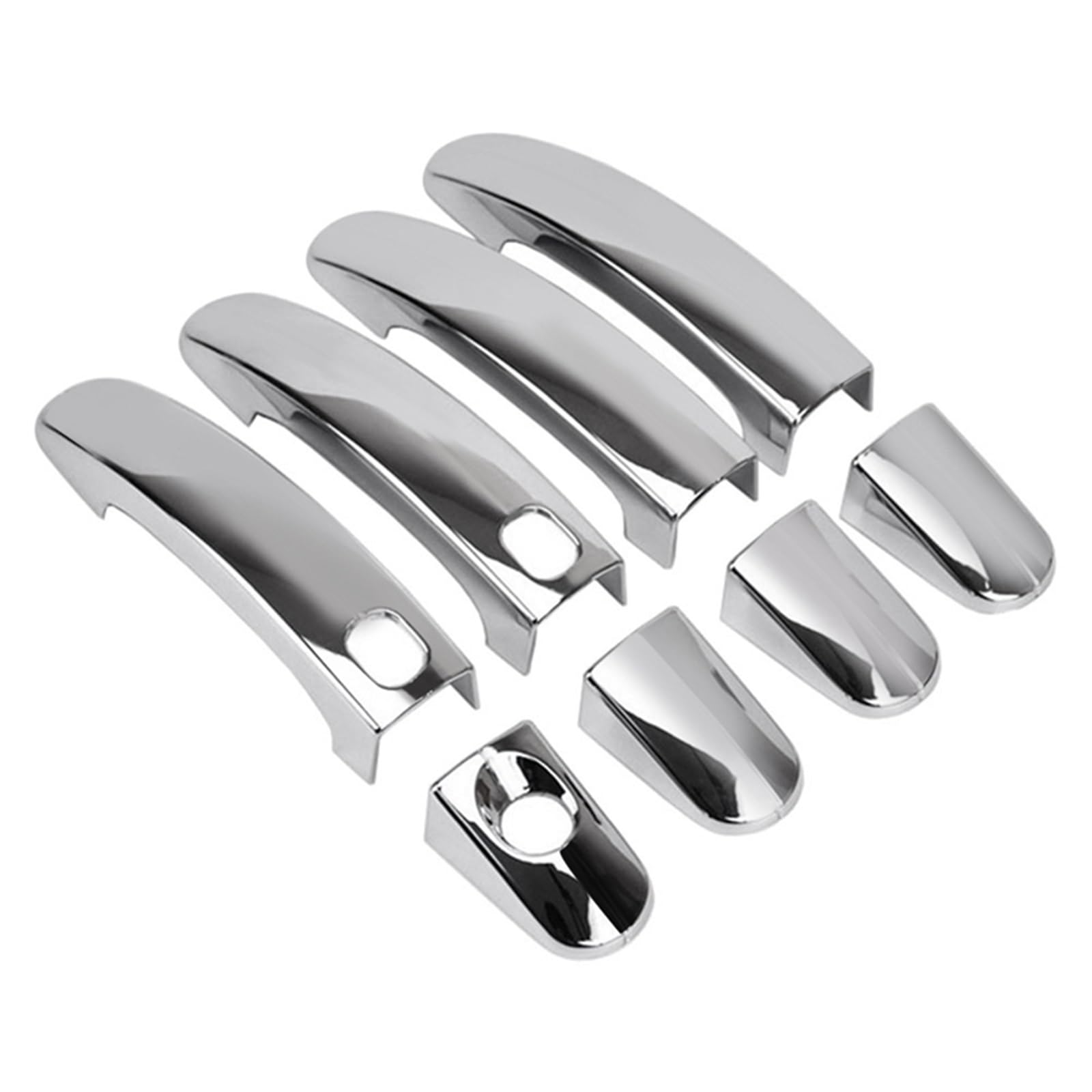 YYTEMD Car Exterior Door Handle Cover Trim Overlay Keyless Entry for Ford for Focus Mk3 2012-2018 Chrome