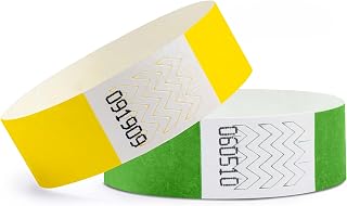 Pack de 1000 Pulseras de Seguridad 19 x 254 mm, Amarillo (500 unidades) + Verde hierba (500 unidades)