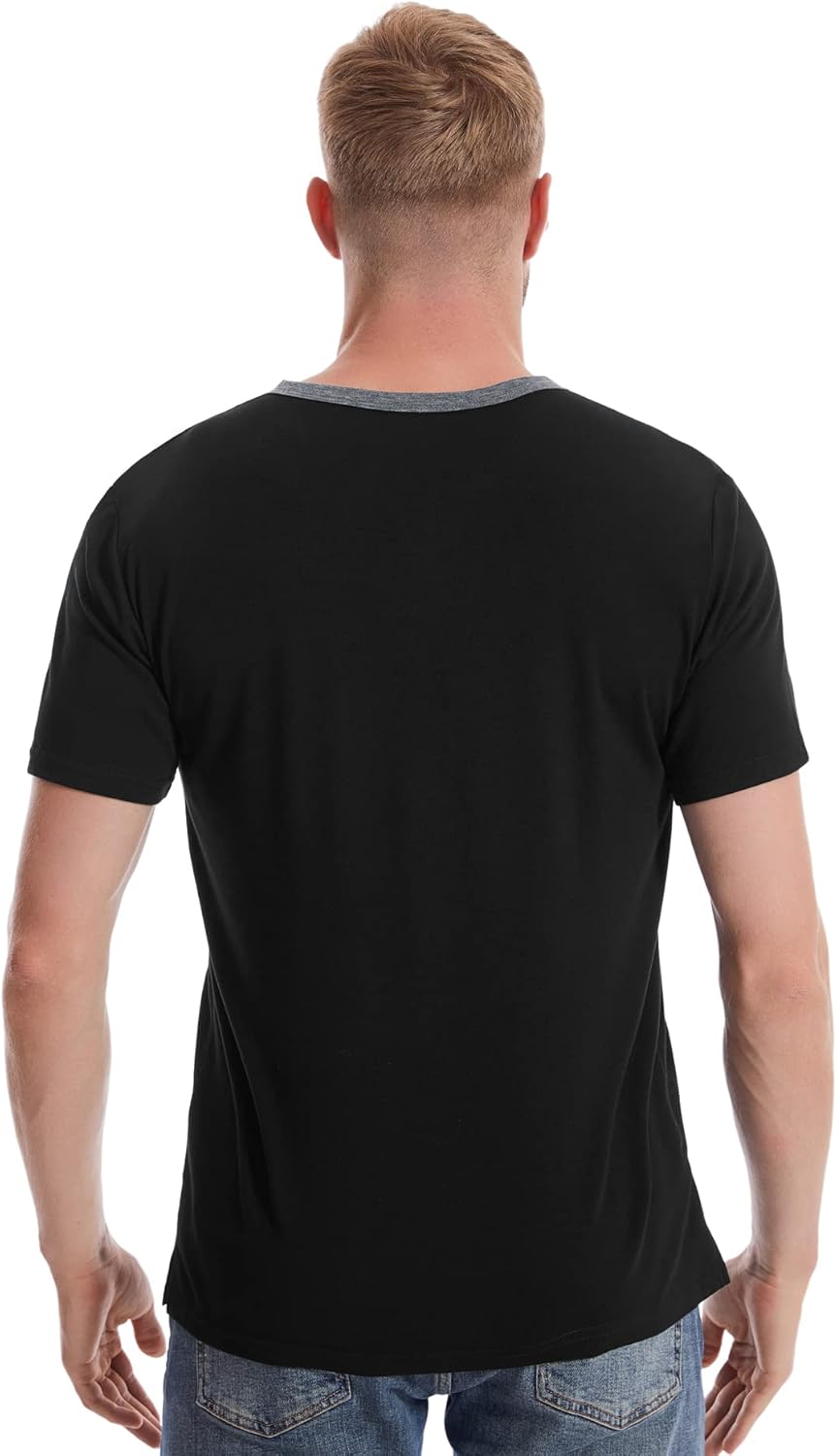 Men's Henley Shirts Short Sleeve Summer Casual Sport T-Shirts - Image 5