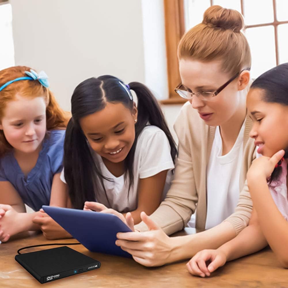 External CD DVD Drive Support Android TV, Smartphone, Tablet and Projector | Free Android APP Available | Windows 10 and Mac Compatible | Model Stream Mini Pro