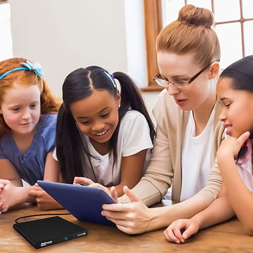 Miniatura 6 de Unidad externa de CD y DVD compatible con Android TV, smartphone, tableta y proyector | Aplicación gratuita para Android disponible | Compatible con