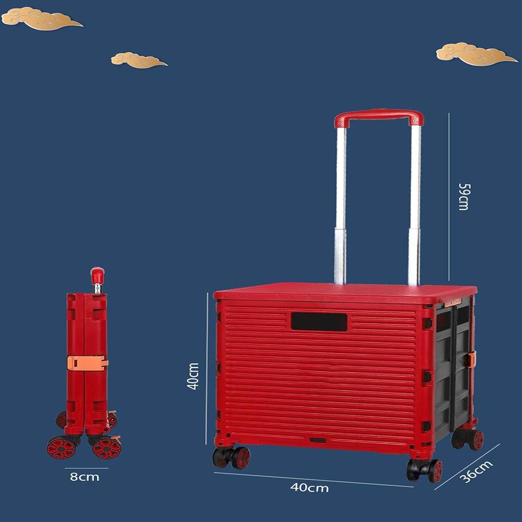 Camion a Mano Carrello Della Spesa a Domicilio, Carrello Leggero Pieghevole Domestico, Carrello Cargo, Carrello in Lega Di Alluminio Portatile, con Manico Telescopico, Adatto per Carrelli Di Vi