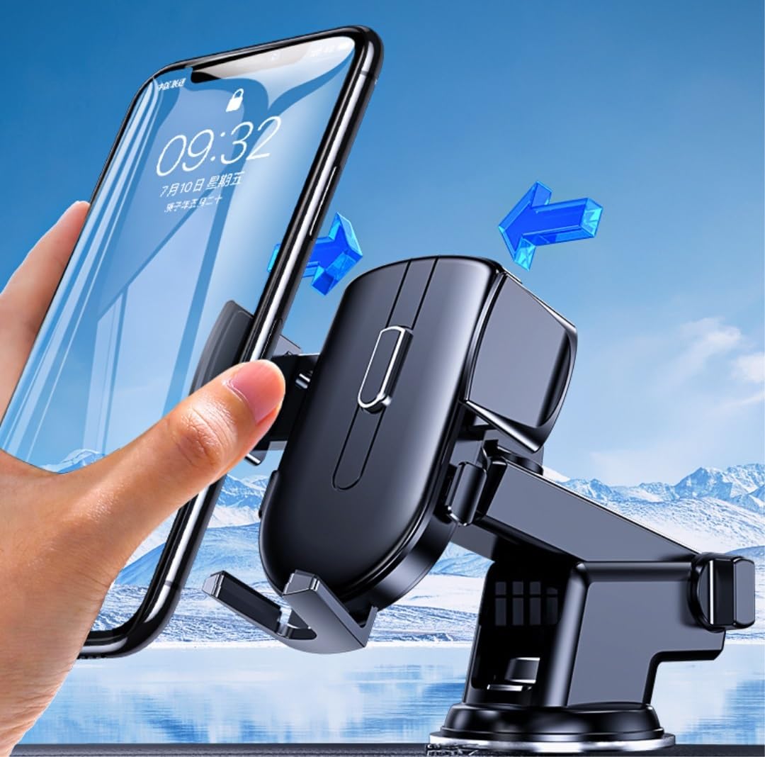 Uchwyt Na Telefon Do Samochodu Uchwyt Samochodowy Na Telefon Sucker Komórkowy W Uchwycie Samochodowym Bez Magnetycznego Uchwytu GPS Do Montażu Solidny Stabilny(Blue)