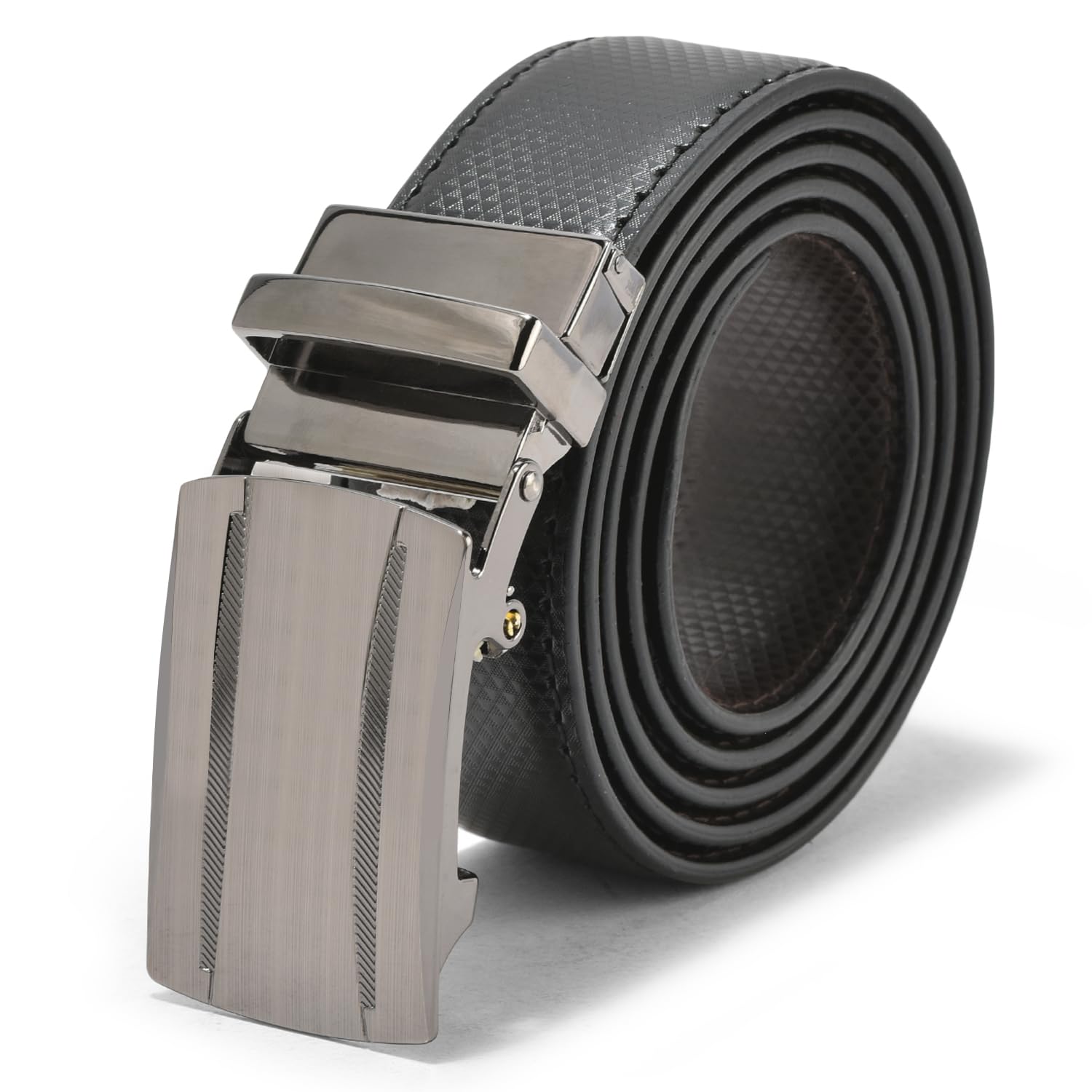 Auto Lock Reversible PU Leather Belt For Men-image-41