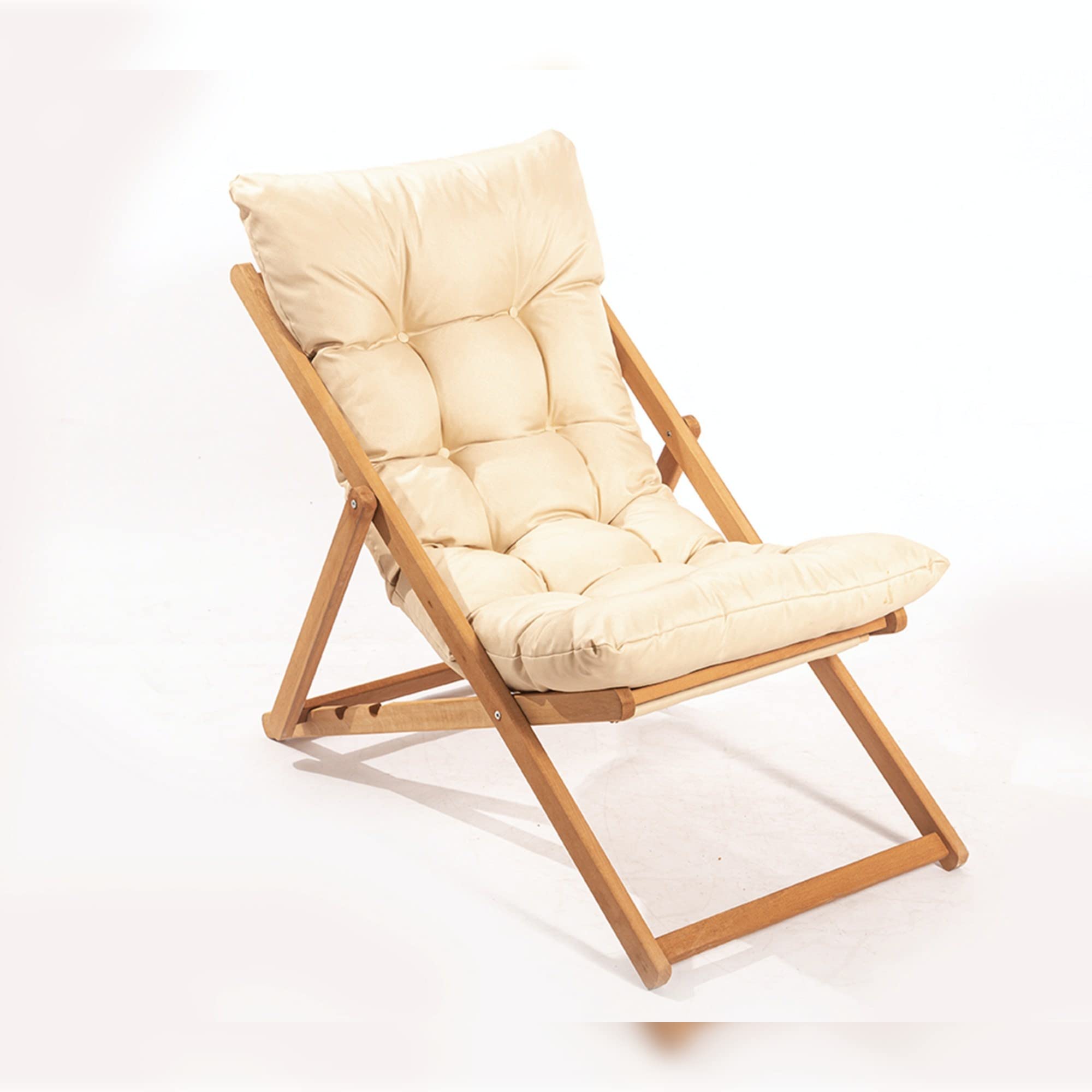 Chaise de jardin avec coussin en tissu déperlant gris anthracite pour terrasse