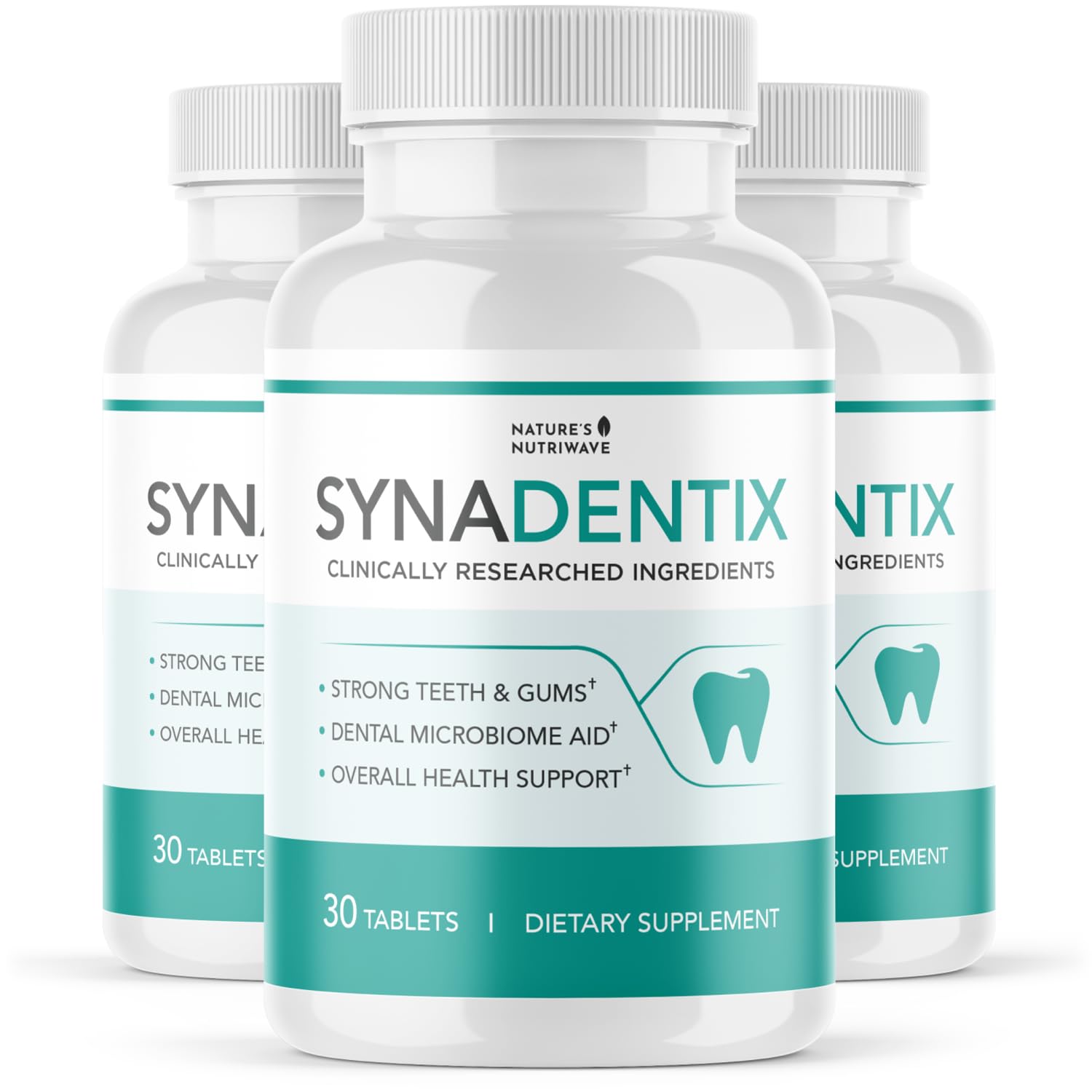 Synadentix Oral Care Tablets Natural Formula with Hydroxyapatite Enzyme Blend Non-GMO Easy-to-Use Dissolving Tablets 30 Count Made in