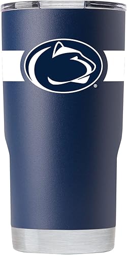 Gametime Sidekicks Penn State - Vaso azul marino de 20 onzas, con licencia oficial, acero inoxidable 188, doble pared, aislado al vacío, logotipos