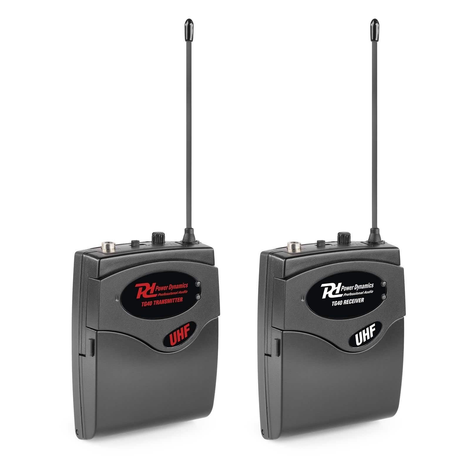 Sistema di tour - Power Dynamics TG40 - Guida turistica con trasmettitore e ricevitore - UHF