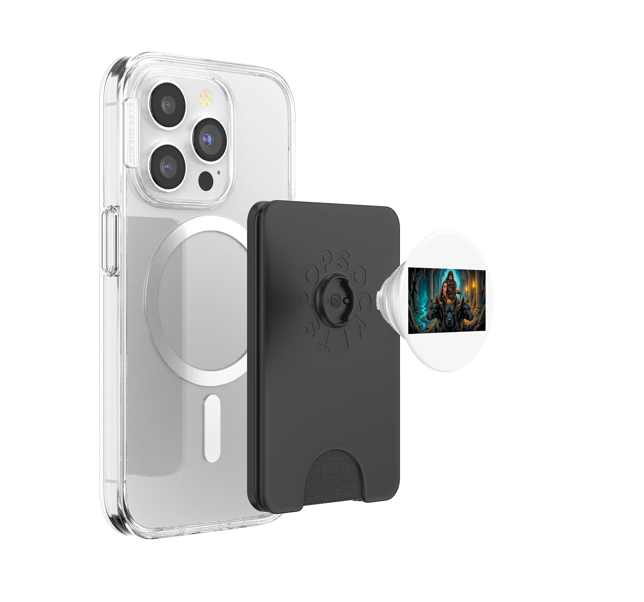 Hades God of the Underworld griechische Mythologie und Cerberus PopSockets PopWallet für MagSafe