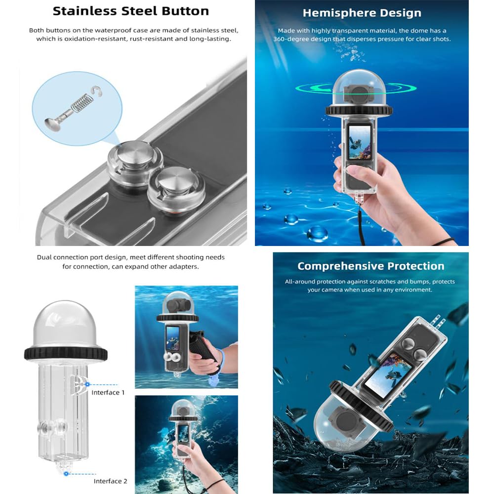 Amazon | DJI OSMO POCKET 3 対応 防水ケース 40M ダイビング