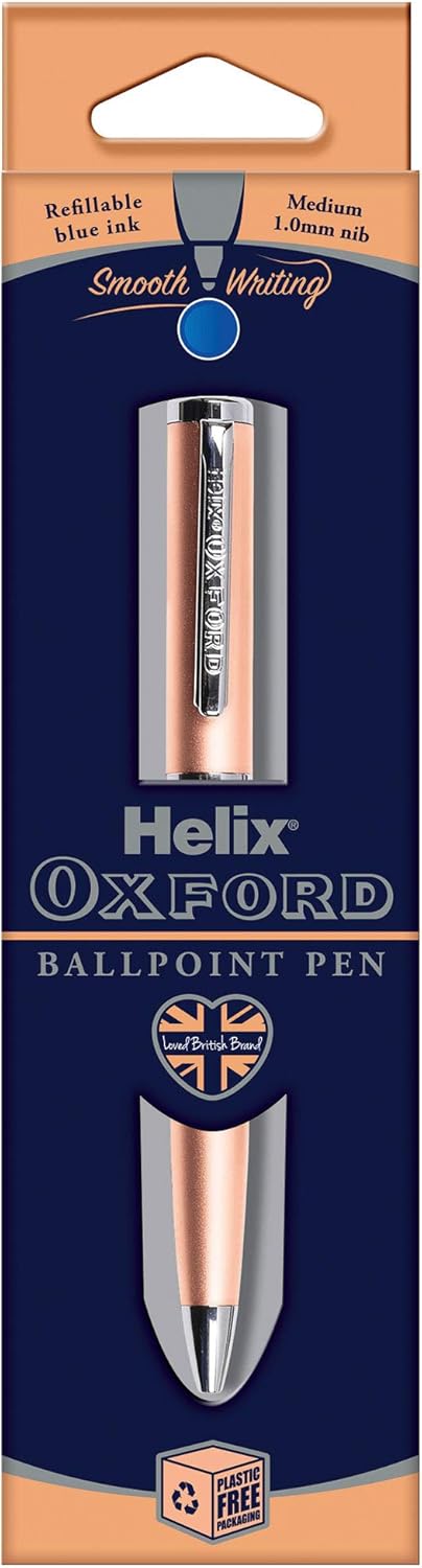Helix Oxford Premium Rose Gold Ballpoint Pen Blue France Ubuy
