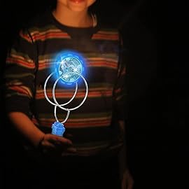 Jishi Light Up Gyro Wheel 3pk Magic Rail Twirler Toy Gifts for Kids Stocking Stuffers for Boys 8-12, Magnetic Yoyo Spinner Sensory Fidget Toys for Kids Ages 3-5 4-8-12 Year Old Boys Girls Teens Adults