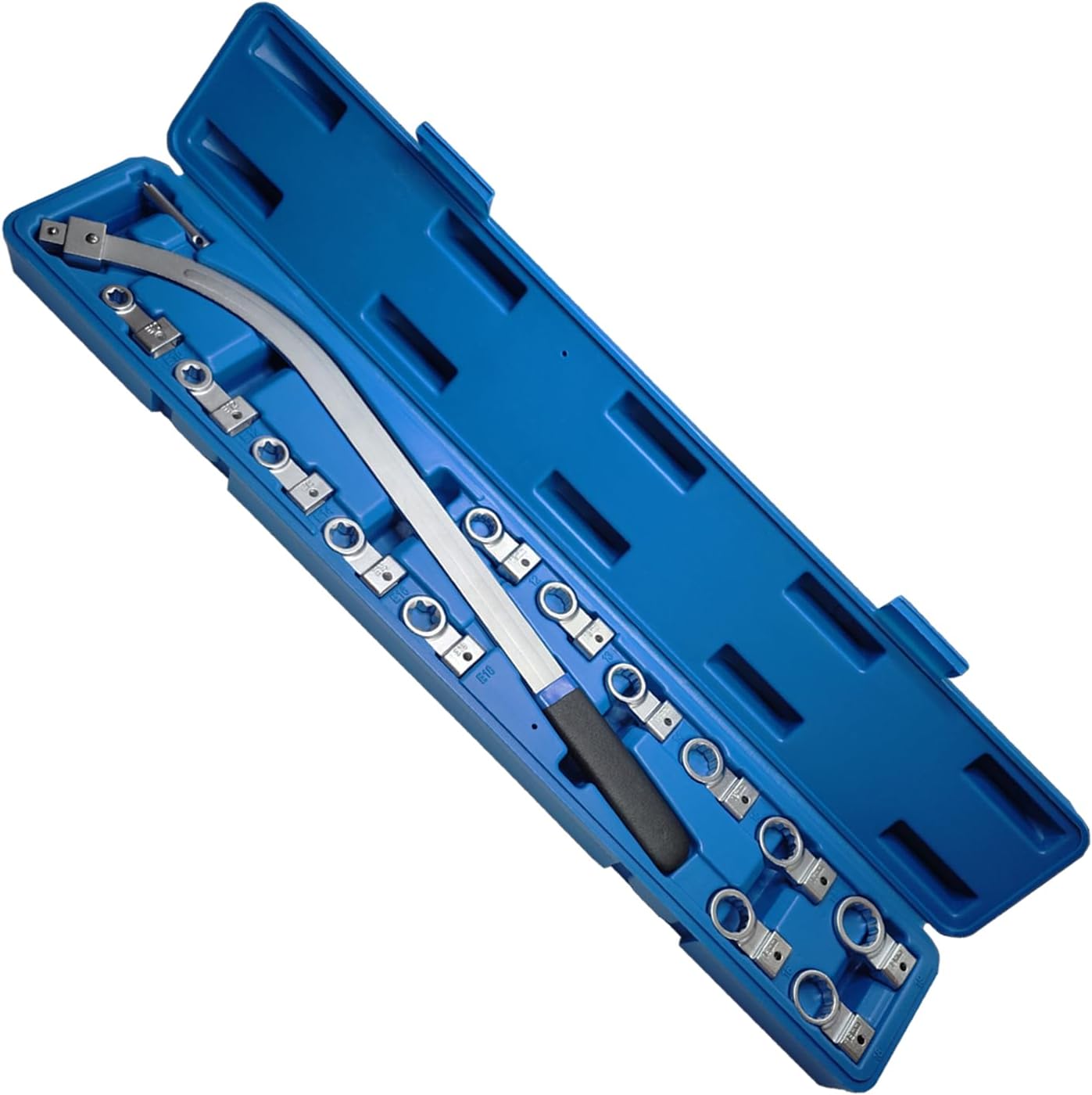 15PCS Universal Auxiliary Idler Belt Tensioner Pulley Removal Tool Kit, Serpentine Belt Tension Pulley Wrench Set, Engine Timing Belt Tensioning Nut Bolt Screw Remover