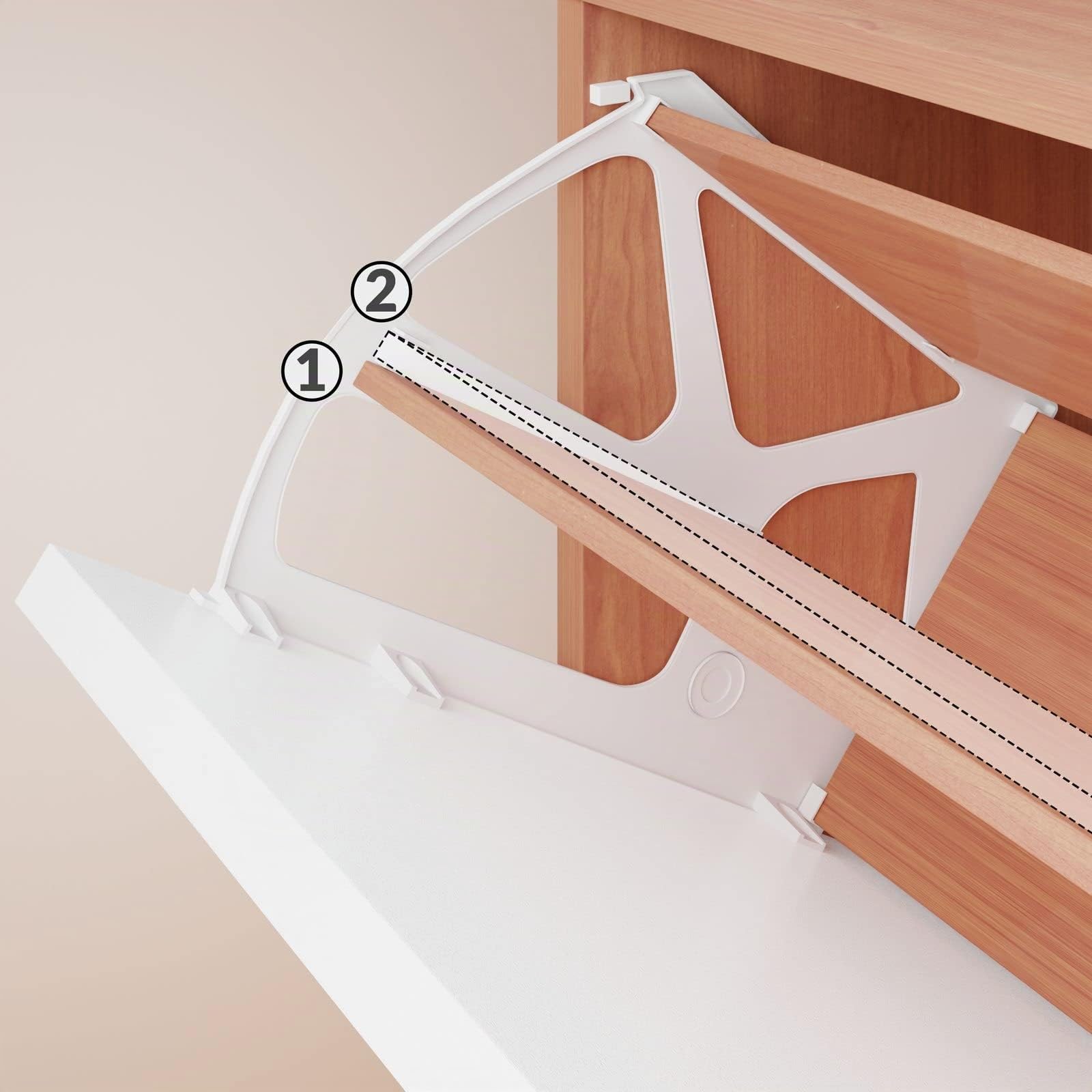 Casaria Scarpiera Mobile per Scarpe Legno Faggio 3 Scompartimenti 115x60x24 cm Scaffale Salvaspazio