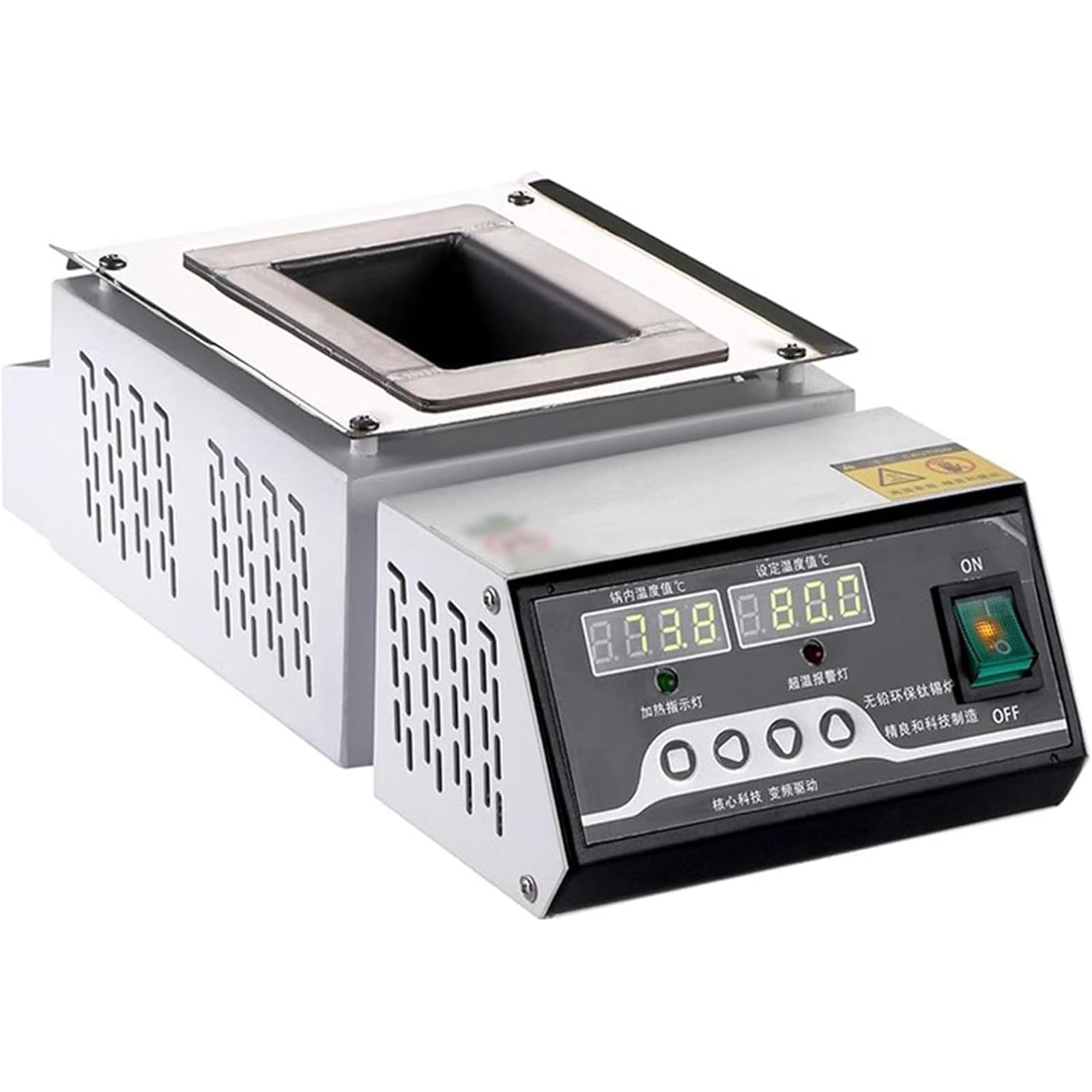 BOOZXCV Lead- Titanium Solder Pot, Electric Soldering Furnace with Temperature Control 0-600℃ for Metal Melting and DIY Projects (700W)