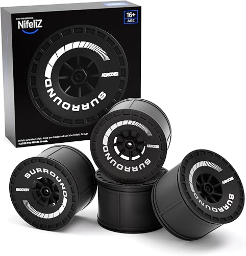 Nifeliz Bujes de rueda cerrados, juego de 4 cubos de rueda centrales cerrados, cubos de rueda distintivos para juguetes de construcción de