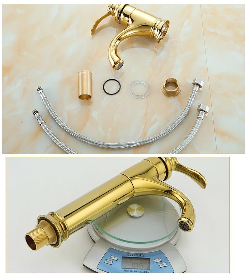 Robinets de lavabo en laiton avec mitigeur monotrou à commande manuelle