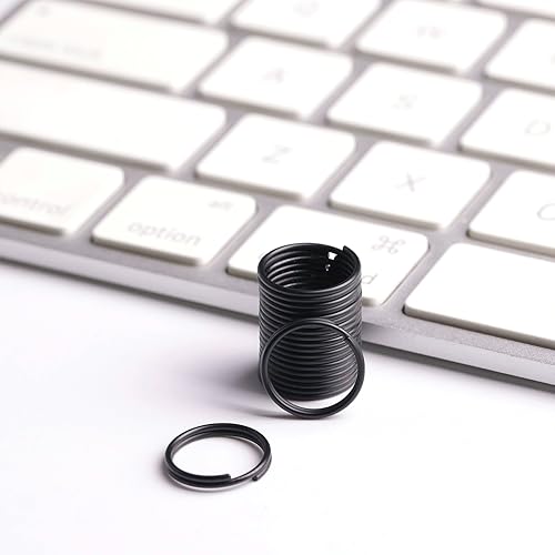 Miniatura 3 de 200 piezas de mini anillo de salto dividido de 0.315 pulgadas con doble bucles, pequeños anillos redondos de metal negro, conectores para hacer