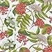 Caspari Berry Chintz Continuous Gift Wrapping Paper Roll, 8-Feet, Pale Silver