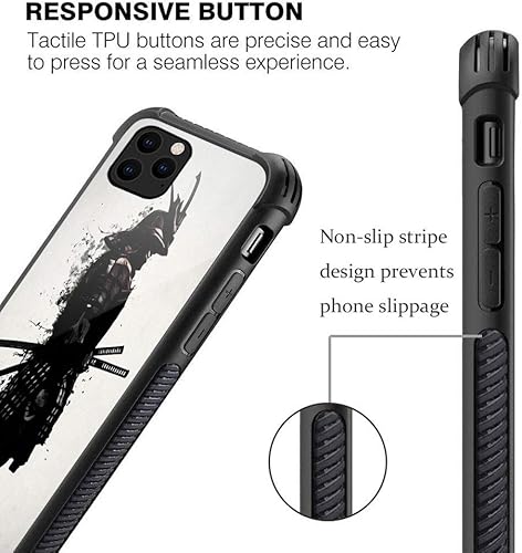 Miniatura 6 de CARLOCA Funda compatible con iPhone 11, funda japonesa Samurai iPhone 11 para niñas, diseño gráfico, a prueba de golpes, antiarañazos, protección