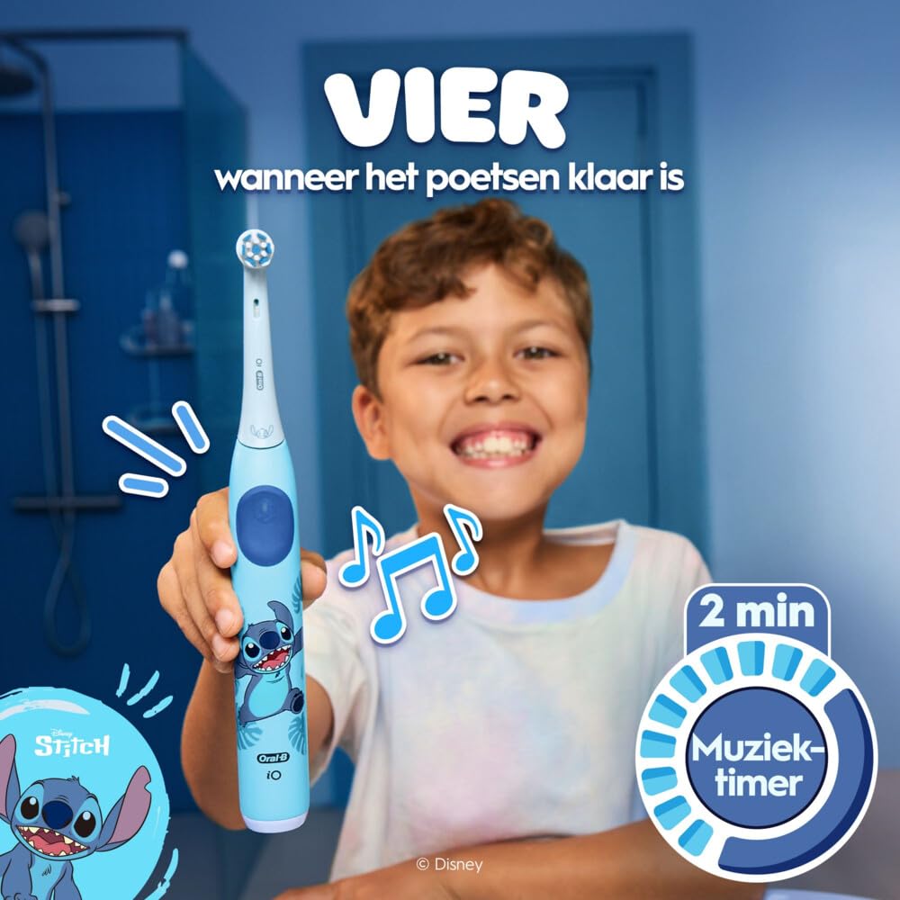 Oral-B iO Kids Disney Stitch Bambino Spazzolino rotante Blu