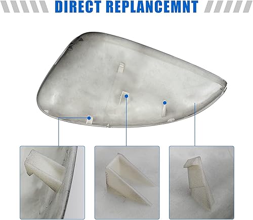 Miniatura 4 de 1 par de fundas para espejo lateral compatibles con Honda Accord 2018 2019 2020 2021 2022, reemplazo directo, 87945-52251, 87915-52251