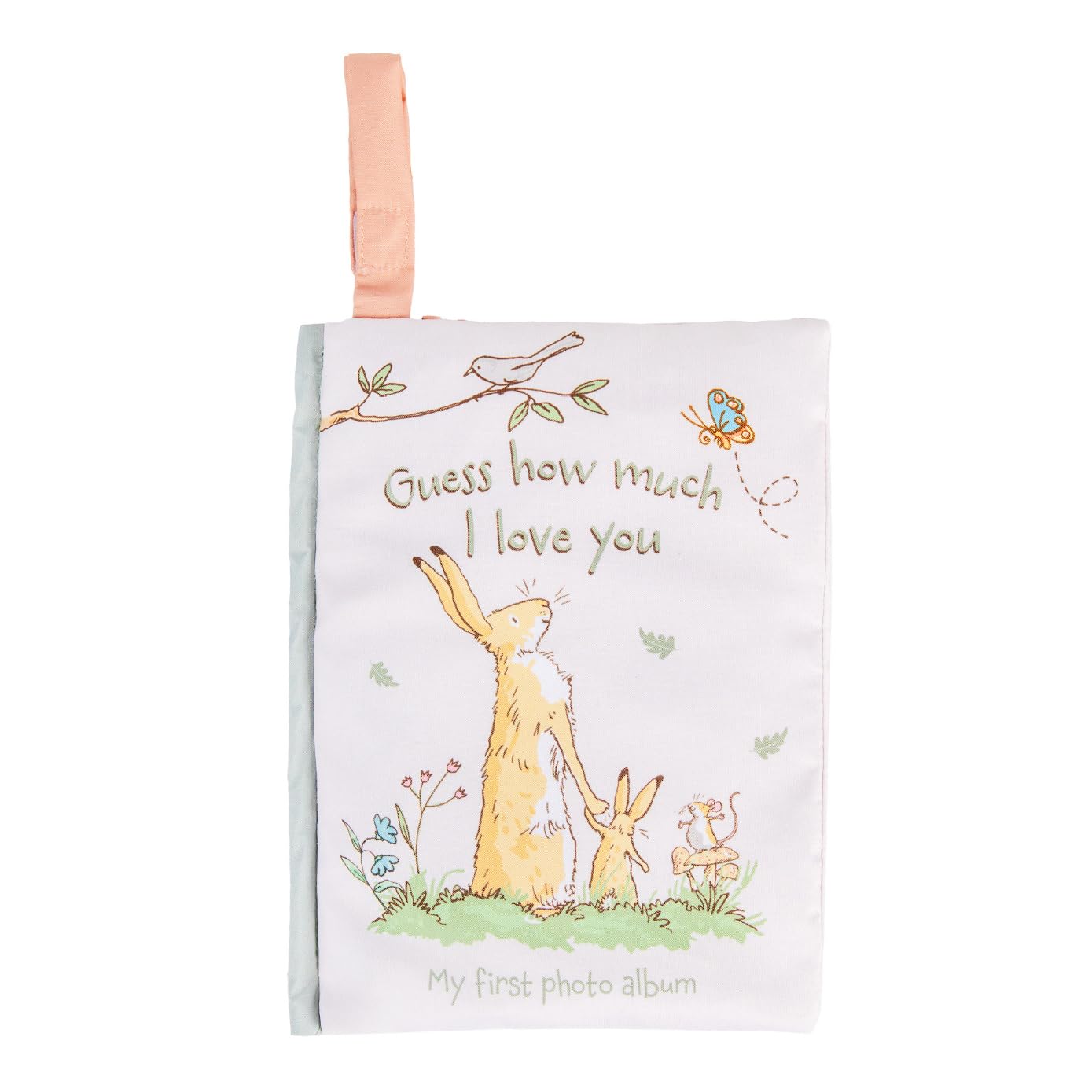 KIDS PREFERRED Guess How Much I Love You My First Baby Soft Photo Memrory Album Crinkle Soft Sensory Book Holds Three 4" x 6" Photos with Soft Fabric