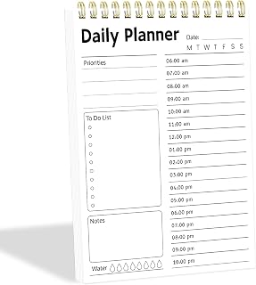 To Do List Notebook for Work with 60 Sheets, Undated Daily Planner Perfect for Daily Tasks and Goal Setting, To Do List Notepad Suitable for Office, Home and School, 5.1 x 7 Inch