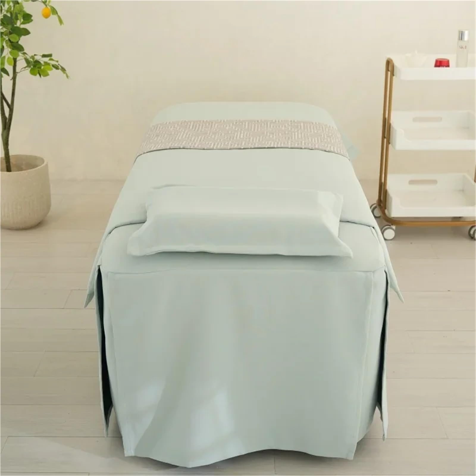 Beauty-Salon Bettbezug-Sets 4-teiliges Schönheits-Tagesdecke-Schönheitssalon-Massage-Bettlaken-Set, Physiotherapie-Bett, vierteiliges Bettbezug-Set