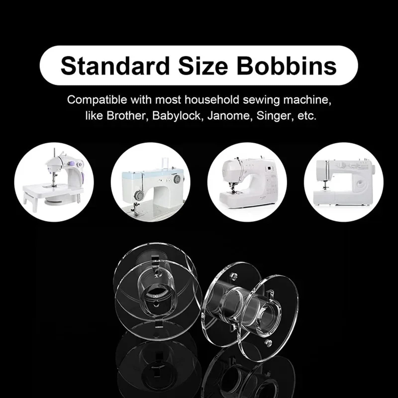 Szpulki do maszyn do szycia, 25 sztuk szpulek do maszyn szycia z plastikowym pudełkiem przechowywania domowych przyborów DIY(25pcs Bobbins)