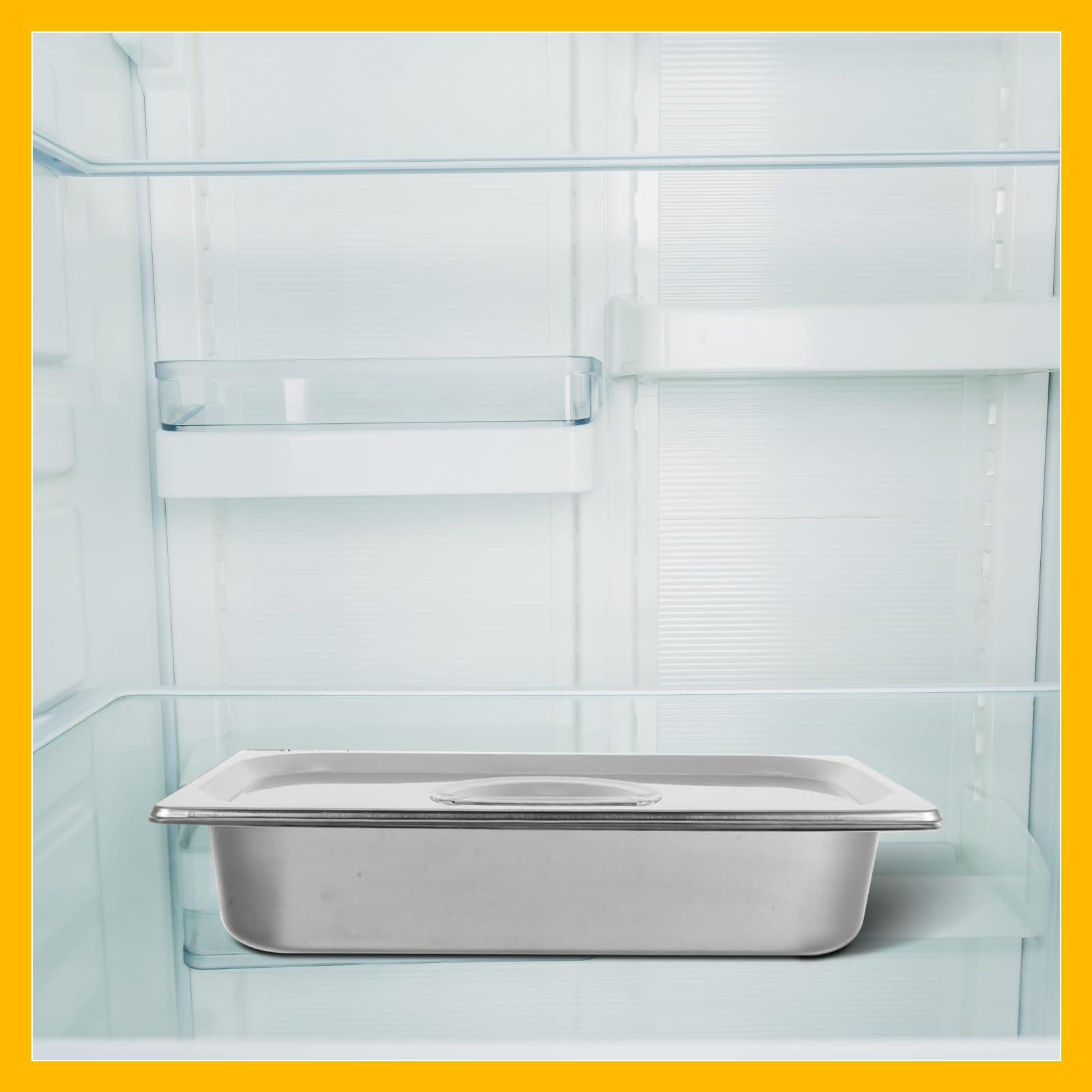 Set di 6 ciotole per panatura con coperchio, GN 1/3, in acciaio inox, 32,5 x 17,5 x 6,5 cm, panierstrasse, rettangolari, in metallo, ideali per cotolette, carne, pesce