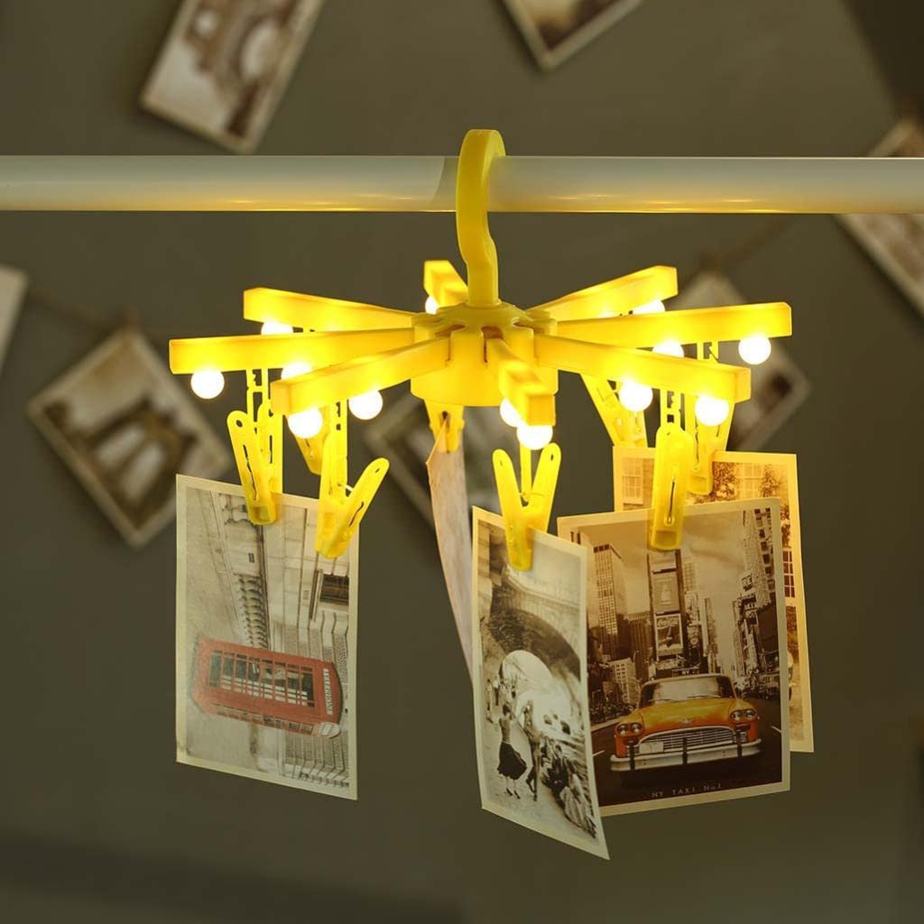 LED Light with Clothespins, Clip, for Hanging Pictures, Photos, Artworks,Etc Yellow | Home & Garden | Lamps, Lighting & Ceiling Fans | Lamps-image-39