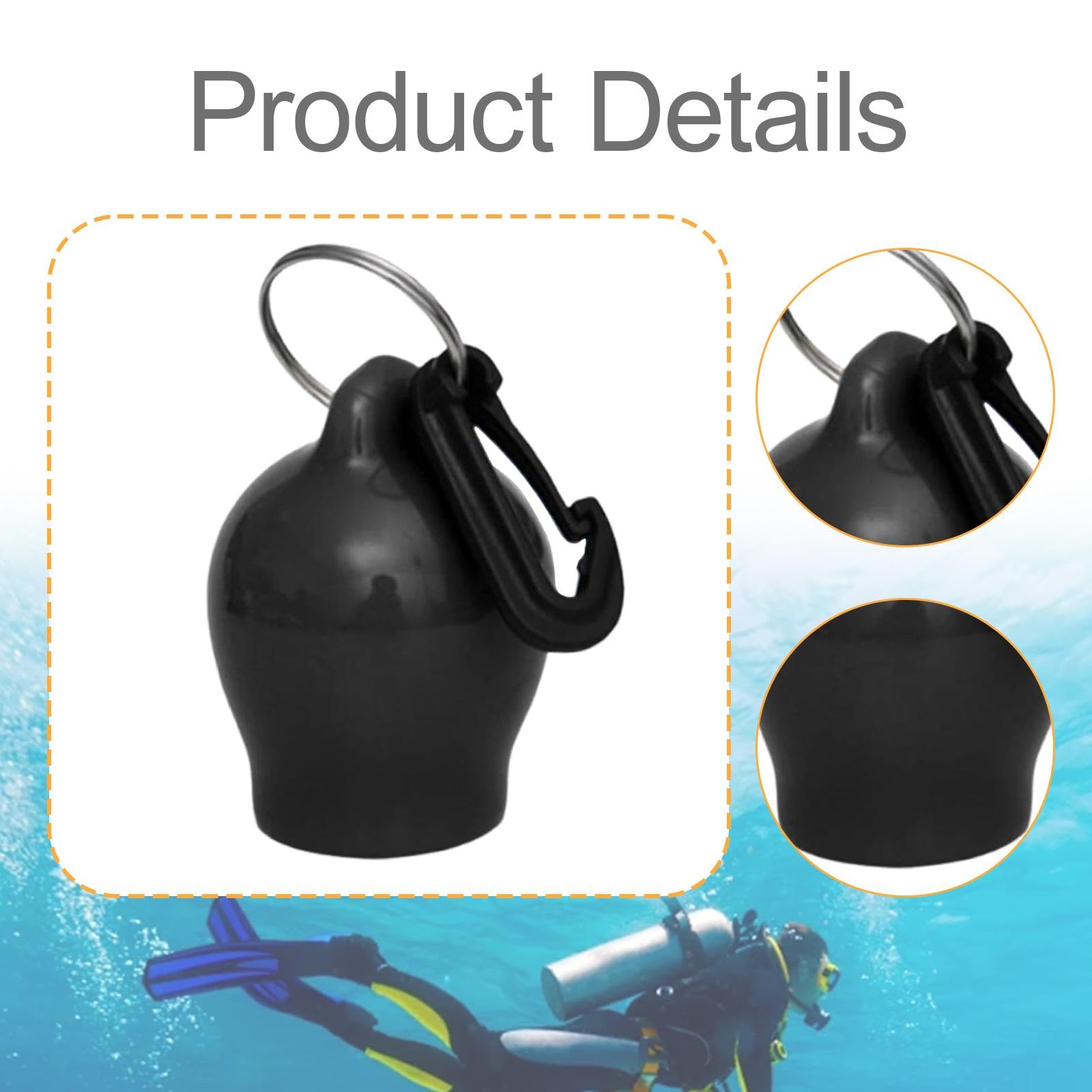 QSTDGVPW Regulator Mouthpiece Cover Dust Cover Diving Equipment Secure Holder Protects Against Dirt Sand, Black