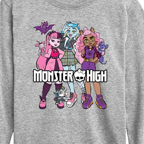 Monster High - Group with Pets - Toddler and Youth Long Sleeve Graphic T-Shirt3