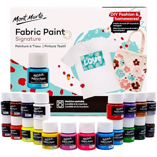 Mont Marte Fabric Paint Set 20pc 20ml