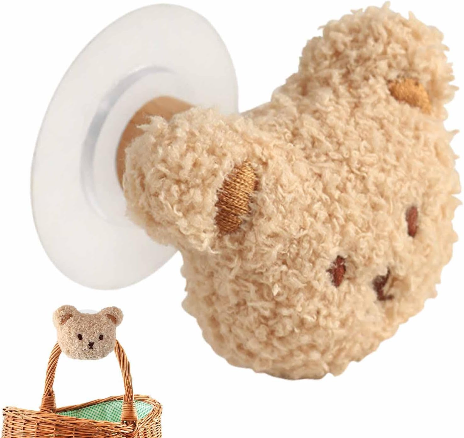 Facynde Adhesive Wall Hooks | Self Adhesive Bear Decor | Decorative Adhesive Hooks All Purpose for Home Organization Wall Decoration