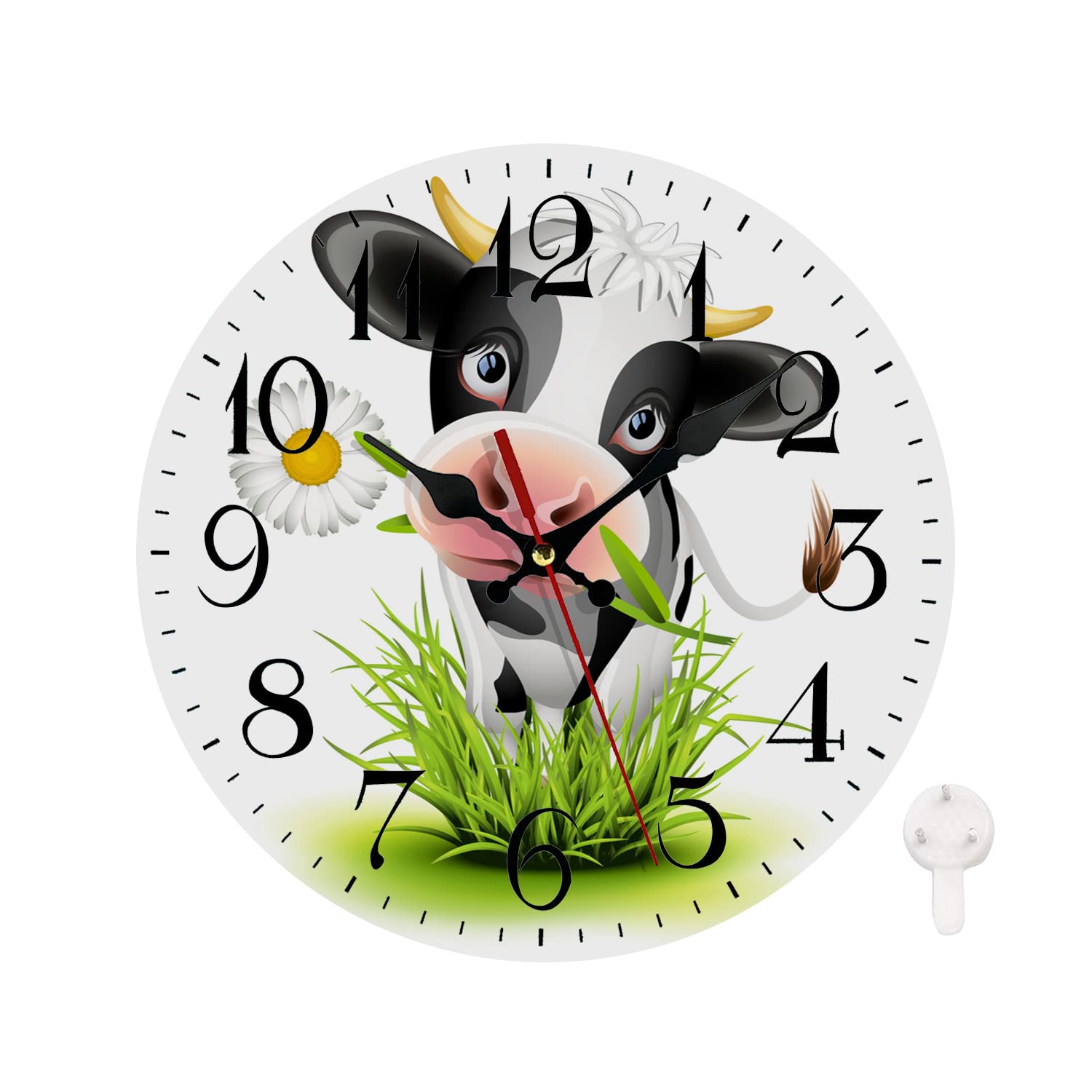 Horloge murale de cuisine au design vache pour une maison chaleureuse