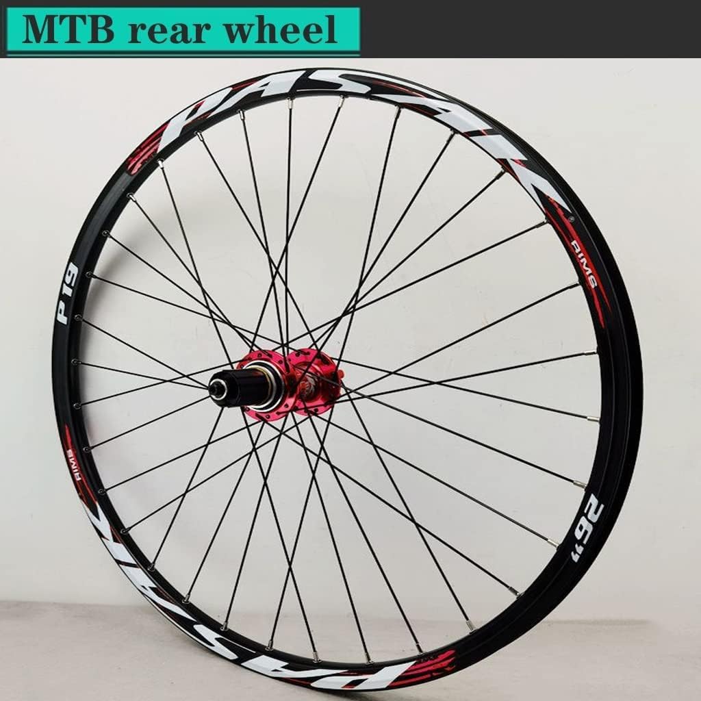 Wheels 26/27.5/29 Inch, Double Wall Aluminum Alloy Quick Release Disc Brake Rim Bike Wheel Set 24H Suitable 7-11 Speed Cassette Wheels