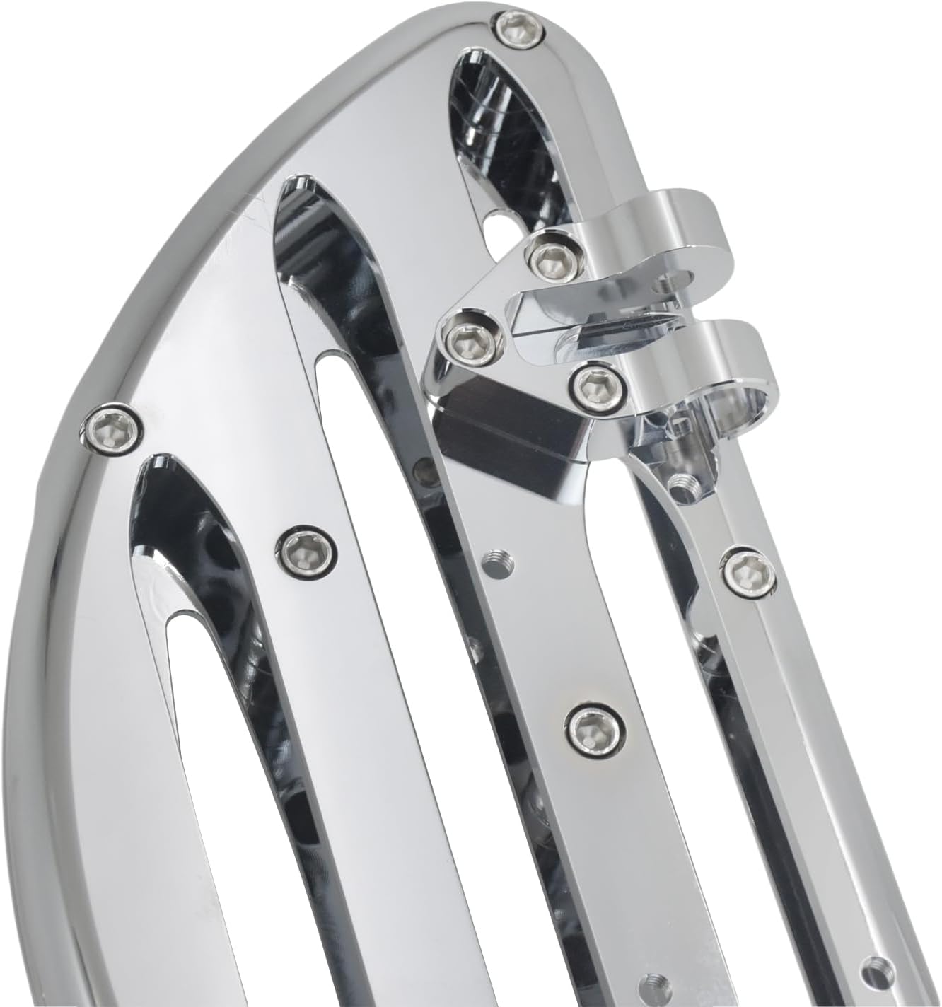 Motorcycle Rider Driver Floorboards Passenger Footboards Kit Fit For Harley Touring Road Glide Street Glide Electra Glide Softail Dyna, Front Rear Foot Pegs Fit For Harley Touring Models Chrome